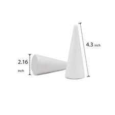 24 PCS Foam Cones Polystyrene Cone For Christmas Tree Project 2x4 Inch DIY