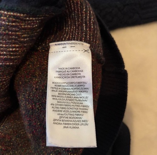 Vintage Styled Preppy Polo Ralph Lauren Plaid Cardigan 96% Wool size 5 youth - Picture 7 of 7