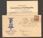 1930 G.A.R. LETTER & ENVELOPE, DEPT. KANSAS GAR, TOPEKA, KS.