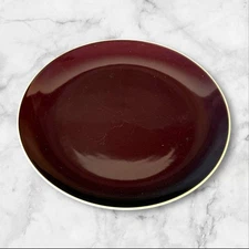 Crate & Barrel Mahogany Dinner Plates | Set of 5 | Gently Used Condition