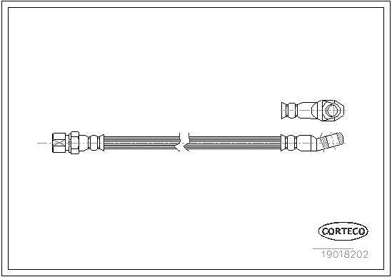 Corteco Bremsschlauch Vorne Und Hinten U.A. FüR Autobianchi, Fiat-image