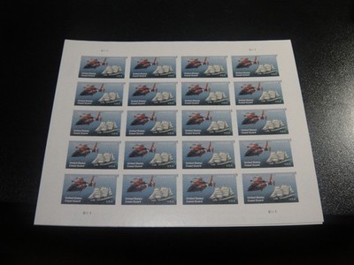 USA 2015 Sc#5008 Coast Guard Forever Imperf Sheet of 20 Stamps MNH XF