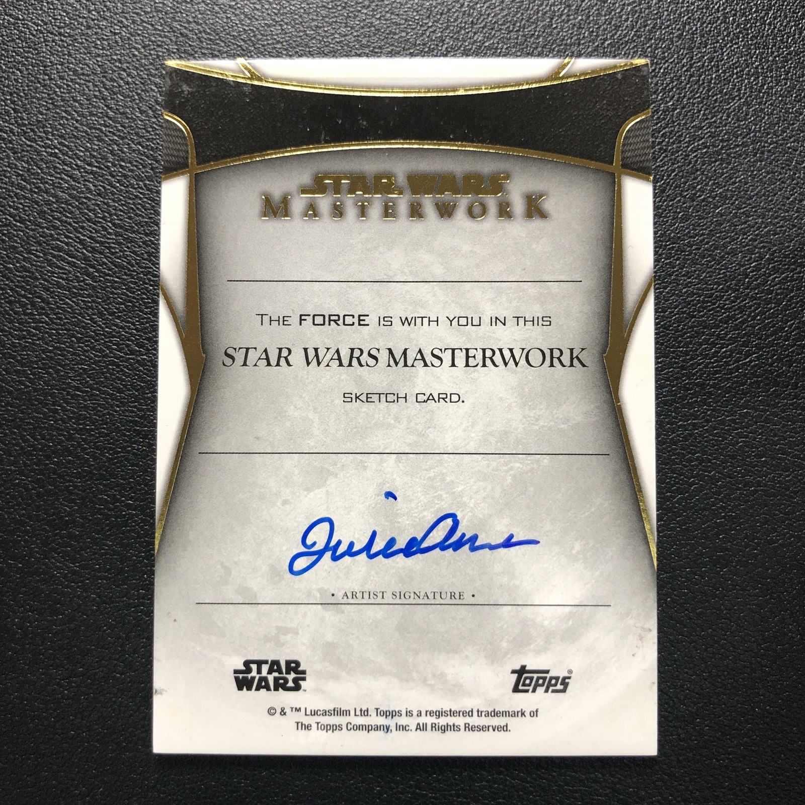 2024 Topps Star Wars Masterwork Sketch Card 1/1 Auto At-At Walker Julie Ann view 2