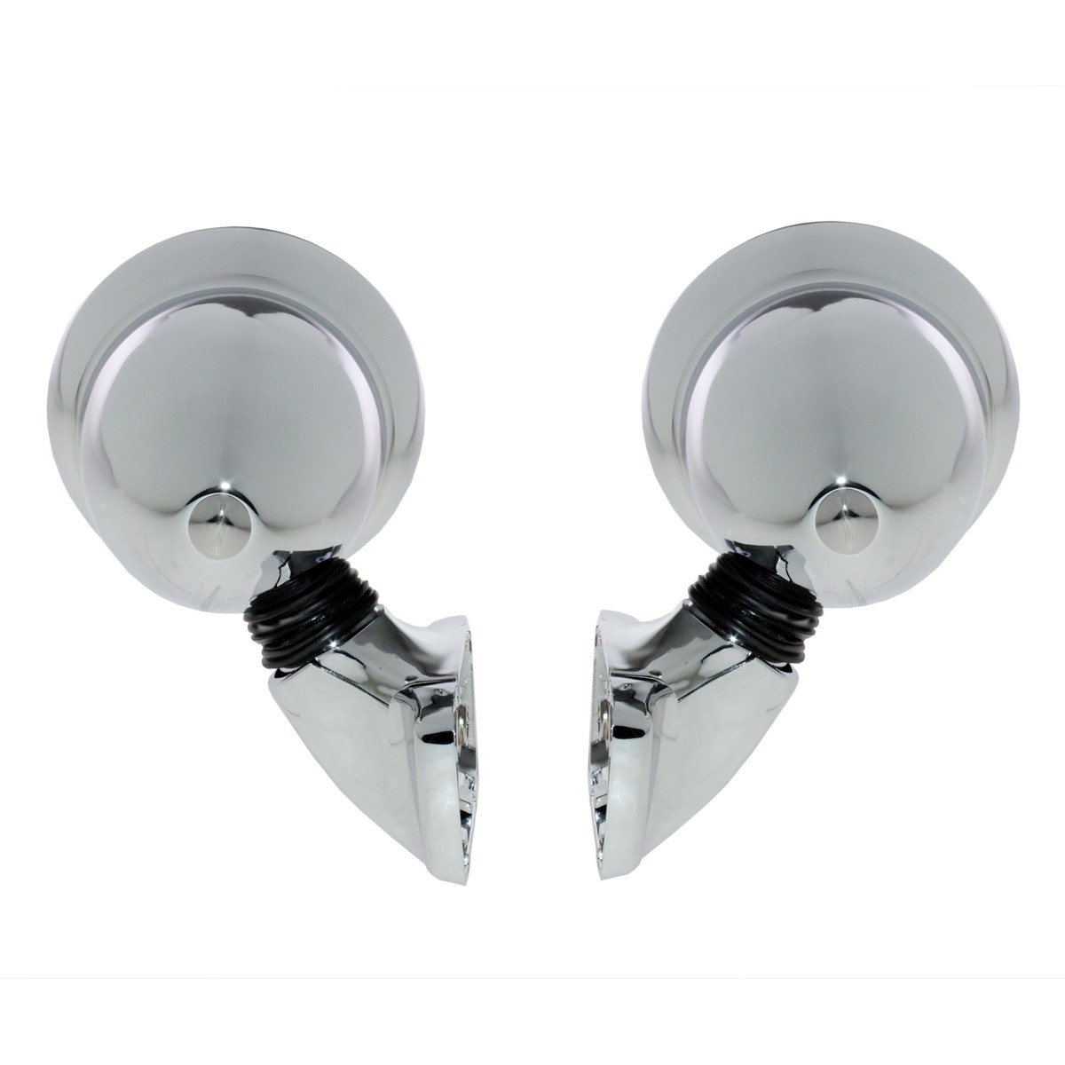 4" BULLET STYLE COMPATIBLE PAIR CHROME DOOR MIRROR NEW LAMBORGHINI URRACO P250