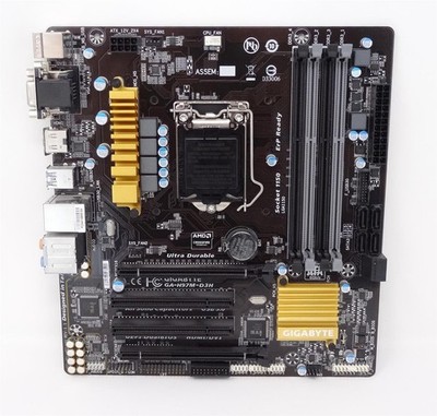 Gigabyte GA-H97M-D3H Rev 1.1 Intel H97 ATX Mainboard Sockel 1150 (#2073)