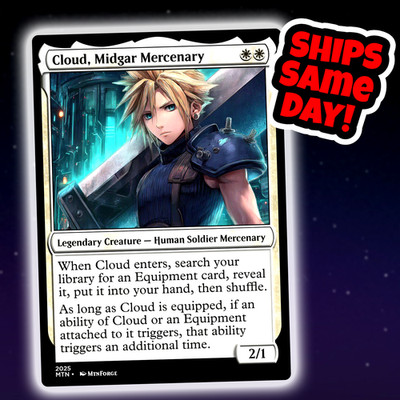 Cloud Midgar Mercenary - Custom Art Magic: The Gathering Playtest Card