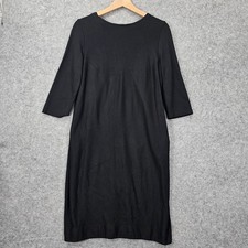 COS Shirt Dress Womens Small Black Shift Thick Knit Minimalist Quiet Luxury Work