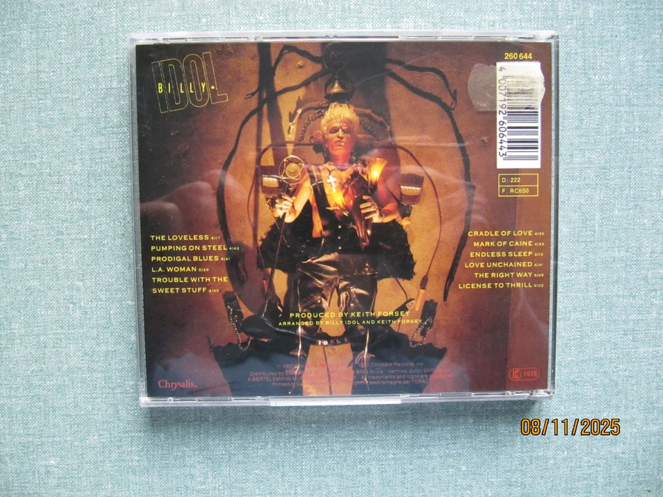 BILLY IDOL - Charmed Life, CD  *** sehr guter Zustand*** - Bild 2 von 3