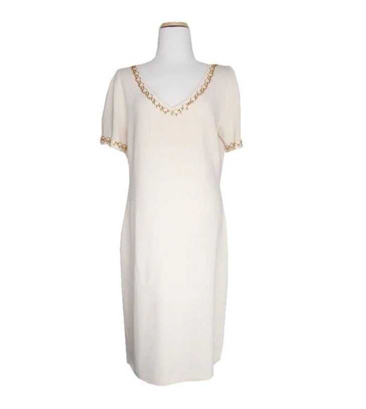ebay cream dress Shein maxi dress, elegant cream with buttons size 2