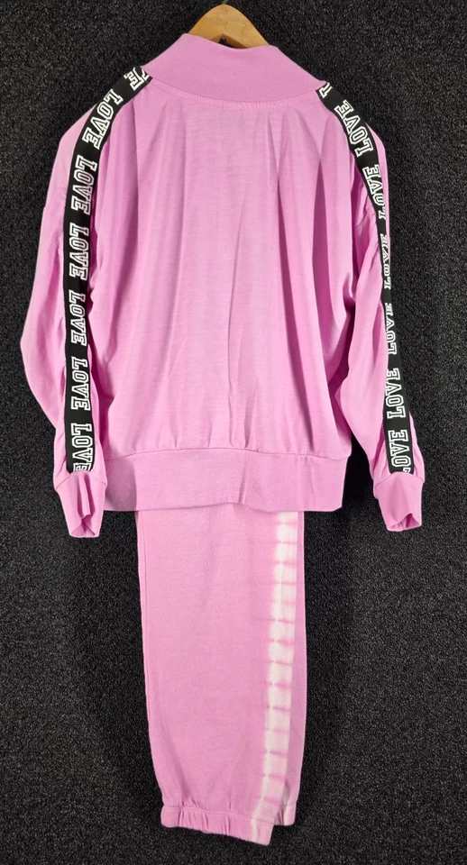 Conjunto de 2 piezas de traje de chándal No Boundaries LOVE XXL pantalones grandes 1/4 cremallera superior corazón rosa Foto 2 de 4