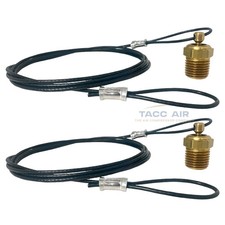 2 Pack 1/4" NPT Air Compressor Tank Pull Drain Valve Cable Moisture Release