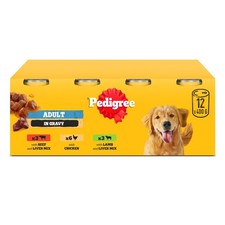Pedigree Adult Dog Wet Food Can Mixed Selection Gravy 12x400g 3.61 per kilo