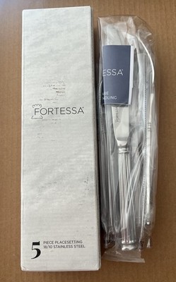 FORTESSA Doria 18/10 Stainless Steel Flatware, 5 Piece Place Setting With Tab...