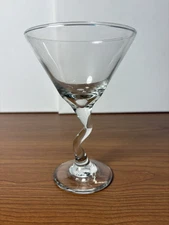 Martini Glass Z-stem Libbey Glassware Cocktail Crooked Stem