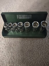 Vtg S-k Tools 38 Dr Sae Universal Swivel Socket Set 4607 Sk Usa