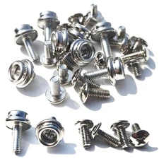 24 Pcs Stainless Steel Helmets Visor Screws Hockey Helmet Repair Kit Football...