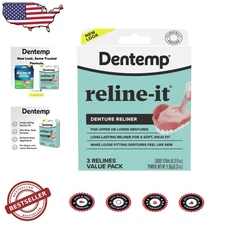 3-Pack Denture Reline It Formula - Custom Comfort for Upper & Lower Dentures