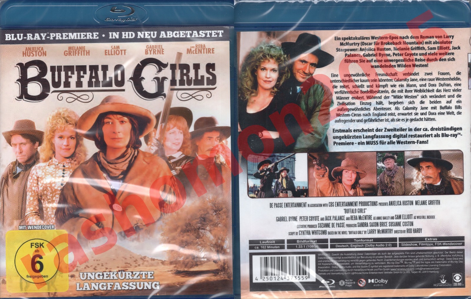 Blu-ray BUFFALO GIRLS (1995) Anjelica Huston Melanie Griffith Region B NEW