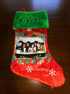 Friends TV Show Red & Green Soft Plush Matthew Perry Holiday Christmas Stocking