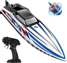 DEERC Racing RC Boat 30mph Brushless LED Pool Toy Gift