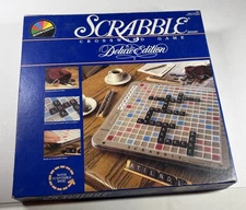 Scrabble Deluxe Edition 1989 #4034 – Rotating Turntable Board – Wooden Racks 