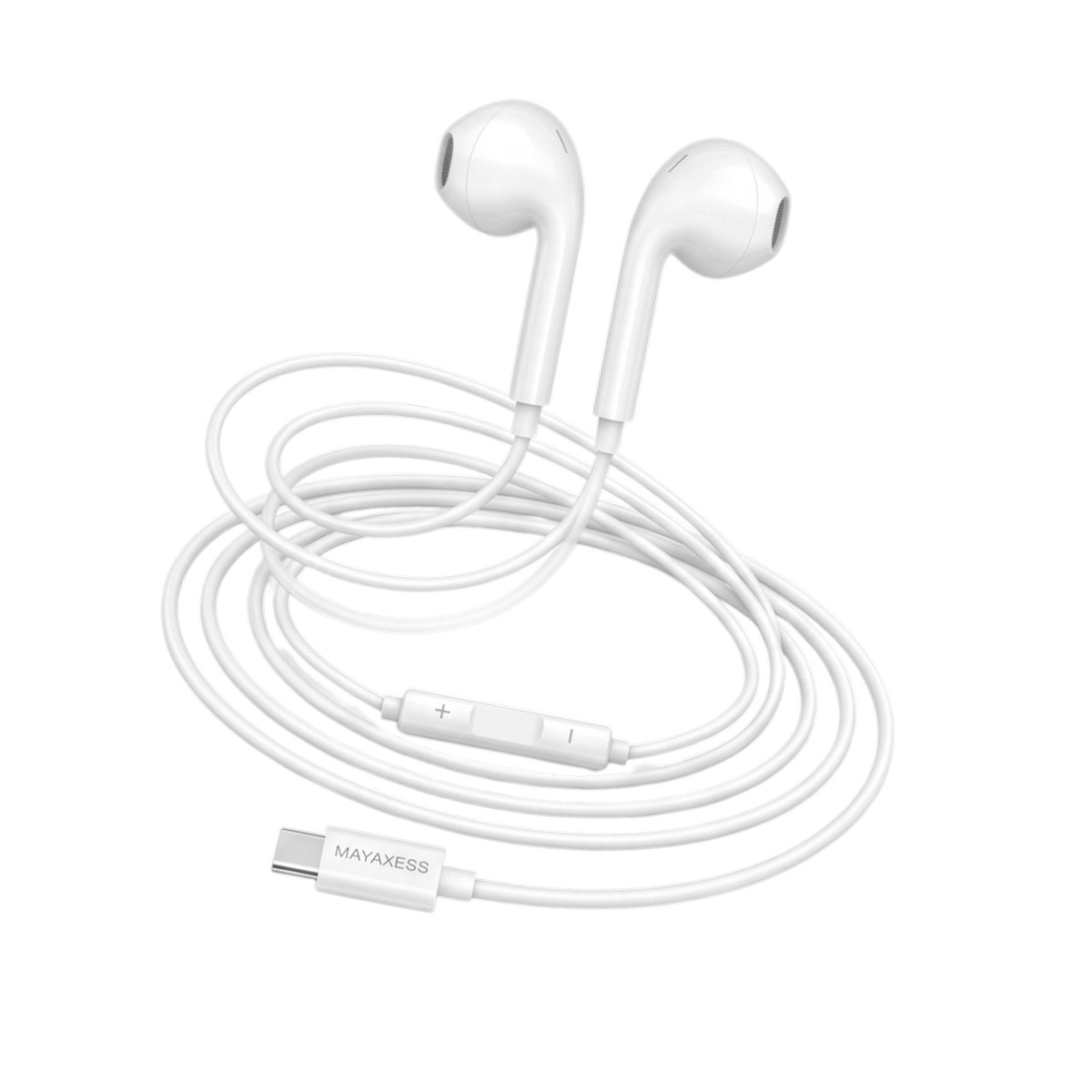 Écouteurs USB-C filaires anti-latence Mayaxess pour iPhone 15 Plus sans adaptateur