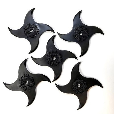 Ninja Kunststoff Waffe Ryujin Shuriken - Windmühle, 5er Set für Anime Cosplay