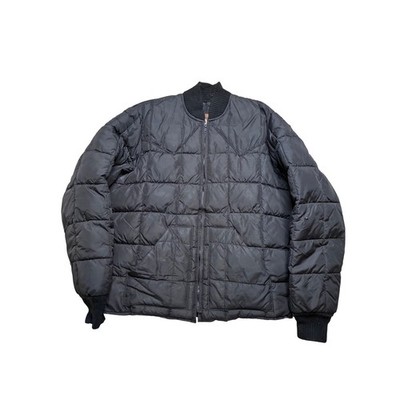 Walls Western Wear Quilted Bomber Jacket Black Zip Up Insulated Sz M/L