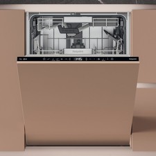 Image of Hotpoint Hydroforce Integrated Dishwasher - B-Rated, Black control p H8IHT59LSUK