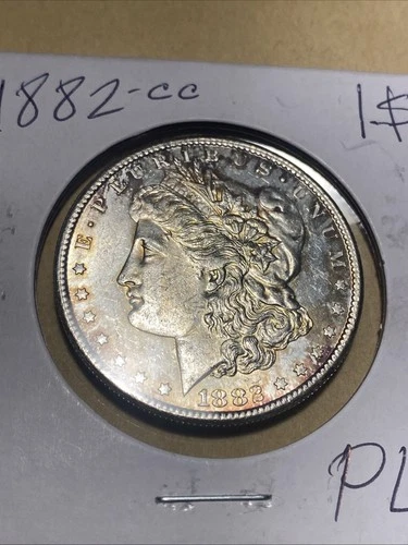 1882 CC Morgan Silver Dollar, Prooflike, BU And Toner.