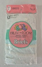 Fruit of the Loom Girls Pretty Style Briefs Vintage Size 4 NOS