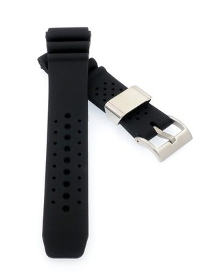 Premium Silikon Diver Uhrenarmband Modell Ultra-S schwarz 20 mm, komp. Seiko