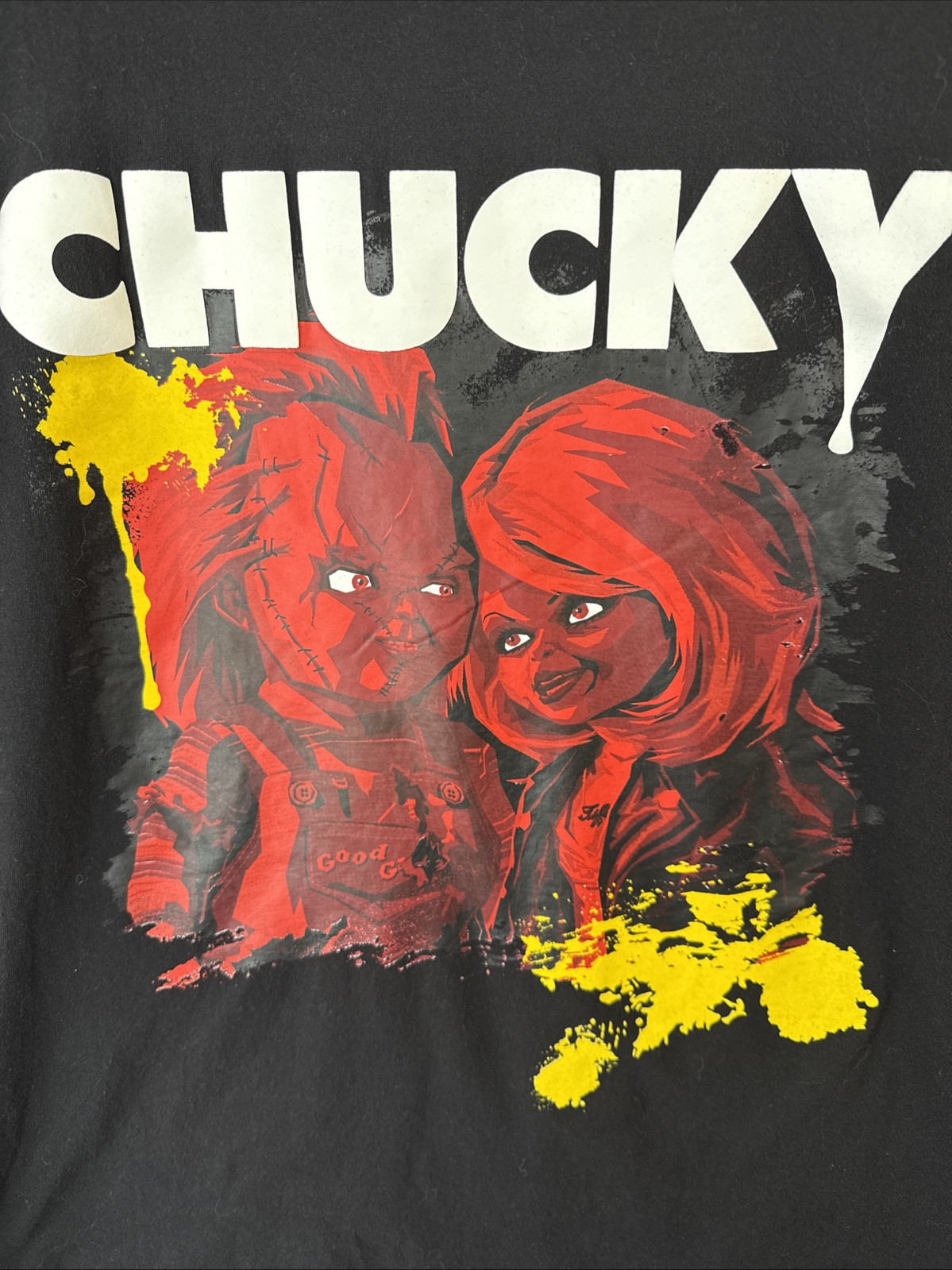 Chucky Good Guys x Reason T-Shirt XL Black Bride Tiffany Child's Play Rare Scary image 2
