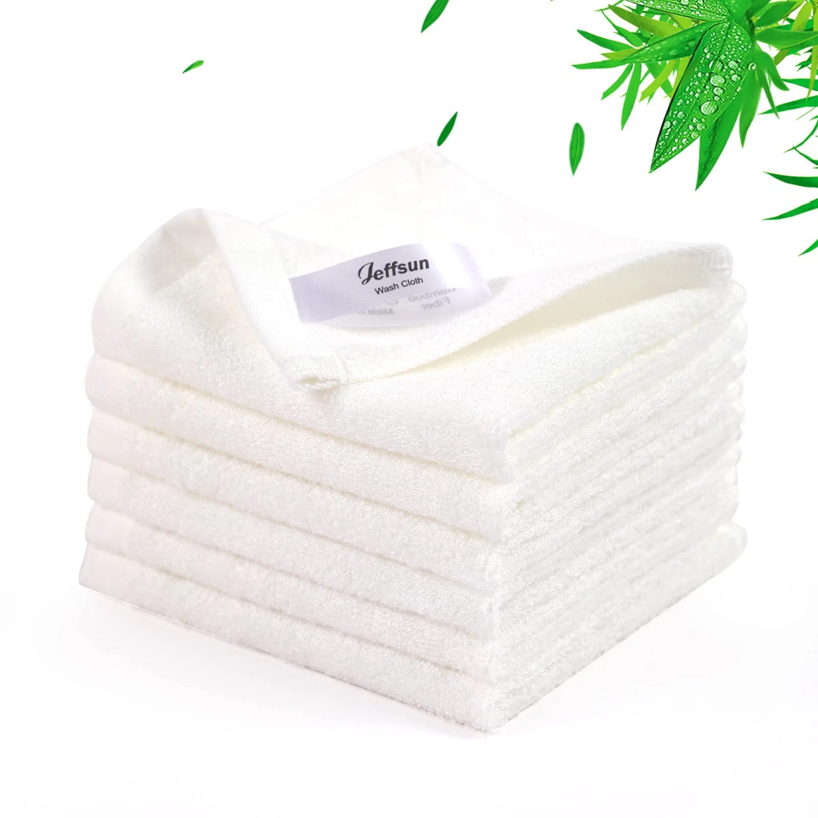 Baby Washcloths 6 Pack, 10x10 inch Heavenly Soft Small White Wash Cloths for ...