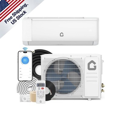 18000BTU Ductless Air Conditioner 19 SEER2 Heating Cooling Quiet Remote 1250 Sq