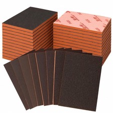 S&F STEAD & FAST Reusable Sanding Sponge Assortment, 24 Pcs, 180-3000 Orange
