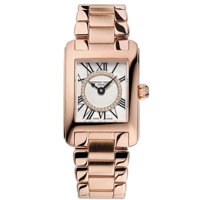 Frederique Constant Carree Diamond Ladies MOP Swiss Luxury Watch FC-200MPDC14B