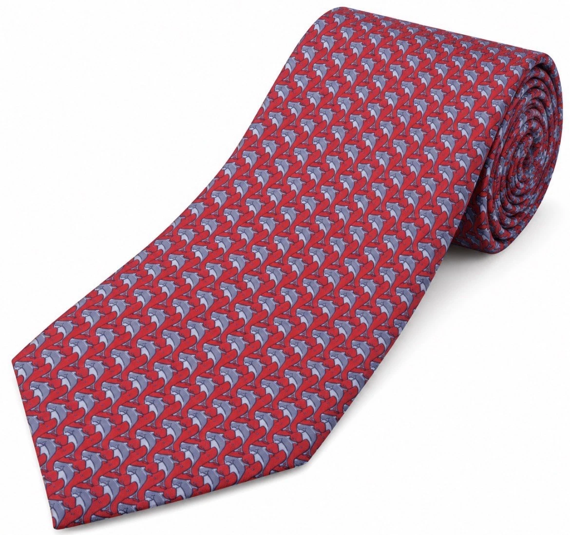 HERMES ネクタイ レッド カンガルー タツノオトシゴ ブルー系 HERMÈS Animal Print Red Ties for Men for sale | eBay