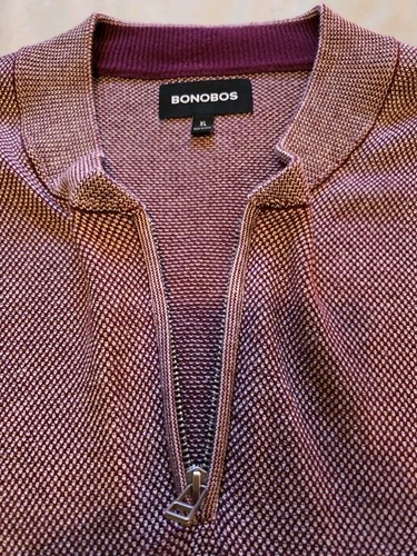 Suéter Bonobos Para Hombre Talla XL Granate 1/4 Cremallera Ligero Elastizado Tejido Manga Larga - Imagen 7 de 15