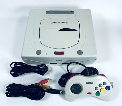 🎮 SEGA Saturn White Console HST-3220 Japan Retro Game System