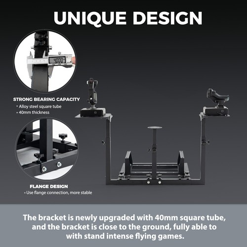 Hottoby Flight Gaming Stand Fit for Thrustmaster Hotas Warthog Logitech G920 X52 - Picture 2 of 6