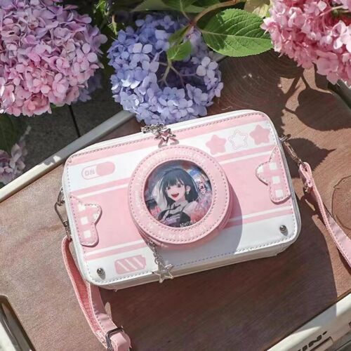 Borsa a tracolla Y2k carina da donna Lolita Jk fotocamera Ita borsa Harajuku Kawaii borsa a mano - Foto 17 di 17