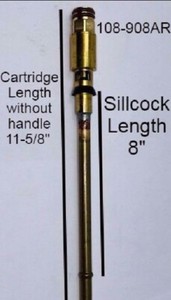 Legend Valve 8 In. Retro Replacement Cartridge and Stem Assembly for T-550 Sillcock 108-908ar