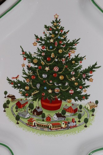 Plato de galletas/plato de aperitivo en forma de árbol de Navidad Pfaltzgraff - Imagen 7 de 8