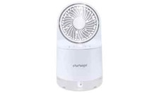 Challenge 4" Desk Fan White Nightlight Portable 3-Speed Adjustable 4708683 R SNW