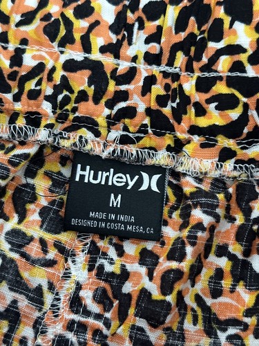 ¡NUEVO CON ETIQUETAS! Pantalones para mujer Hurley talla M fáciles de enrollar puño informales tejidos fiesta salvaje - Imagen 8 de 9