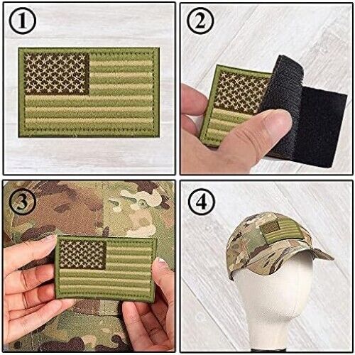 American Flag Patch, 10 Bundle-Set, Tactical Morale Patches of USA US for Backpa - Picture 3 of 7