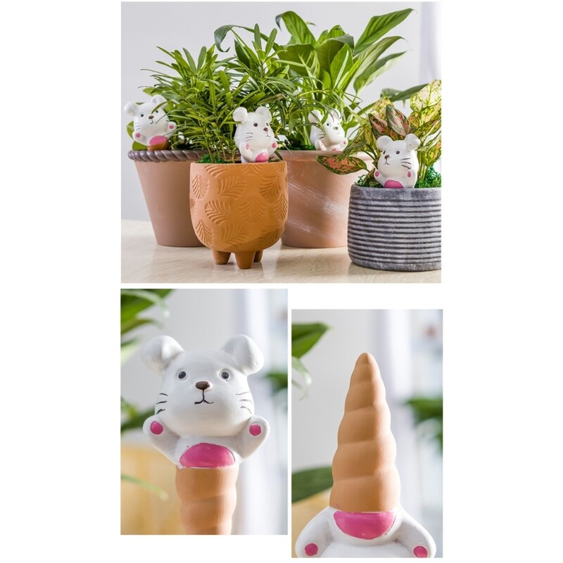4Pcs Cartoon Rabbit Automatic Plant Dripper Outdoor Garden Yard