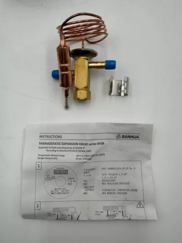 R134a Thermostatic Expansion Valve Sanhua In 1/4 Out 1/4 Solder 32023-1 RFG B04