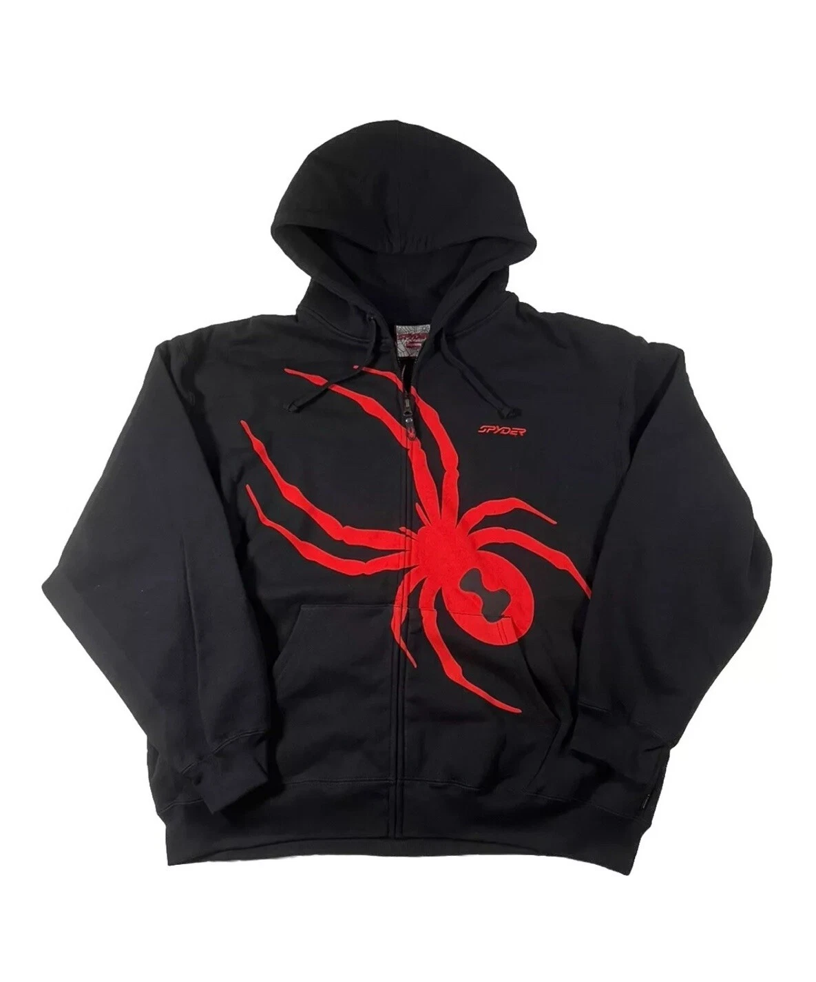 Taille XLarge   Fermeture éclair graphique Supreme FW24 SPYDER (noir)
